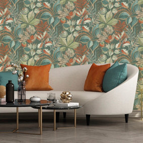 Leaf Wallpaper | Wallpaper & wall coverings | B&Q