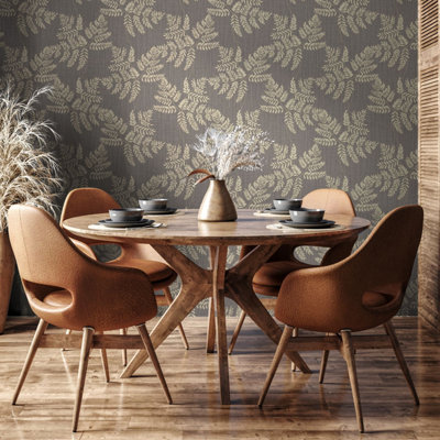 Belgravia Décor Fern Leaf Charcoal