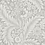 Belgravia Décor Florence All Over Leaf Grey Smooth Wallpaper