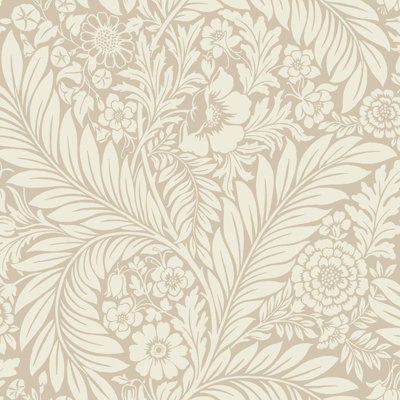 Belgravia Décor Florence All Over Leaf Natural Smooth Wallpaper