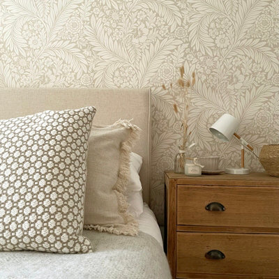 Belgravia Décor Florence All Over Leaf Natural Smooth Wallpaper