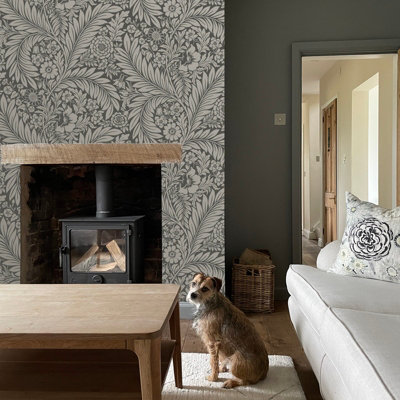 Belgravia Décor Florence All Over Leaf Natural Smooth Wallpaper | DIY at Bu0026Q