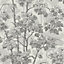 Belgravia Décor Giorgio Tree Silver Textured Wallpaper