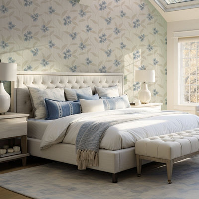 Belgravia Décor Giovanna Floral Blue / Cream