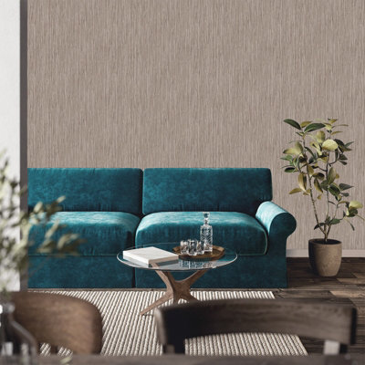 Belgravia Décor Grasscloth Beige Linen Textured Wallpaper DIY at B&Q