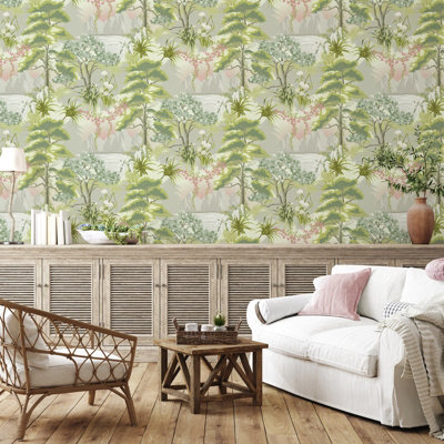 Belgravia Décor Landscape Green Smooth Wallpaper