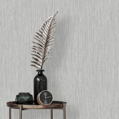 Belgravia Décor Luciano Silver Textured Wallpaper