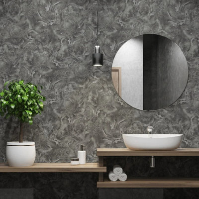 Belgravia Décor Marble Grey Textured Wallpaper