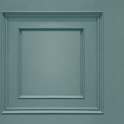 Belgravia Décor Oliana Panel Teal Smooth Wallpaper