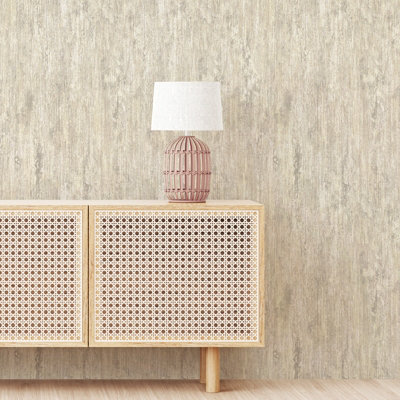 Belgravia Décor Retreat Beige Distressed Textured Wallpaper