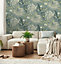 Belgravia Décor Retreat Leaves Green Textured Wallpaper