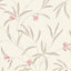 Belgravia Décor Tiffany Flower Cream/Soft Coral Red Wallpaper