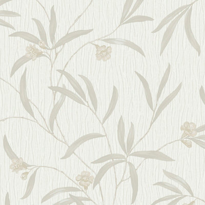 Belgravia Décor Tiffany Flower White/Cream Wallpaper
