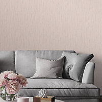 Belgravia Décor Tiffany Pearl Pink Heavily Textured Wallpaper