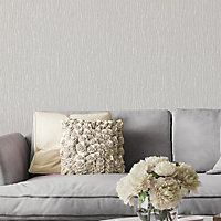 Belgravia Décor Tiffany Silver Heavily Textured Wallpaper