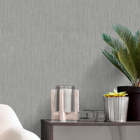 Belgravia Dahlia Textured Plain Wallpaper Grey 7003