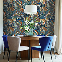 Belgravia Decor Casa Floral Wallpaper Blue