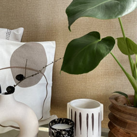 Belgravia Giorgio Heavyweight Textured Vinyl Wallpaper Natural 8121