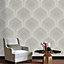 Belgravia Oria Damask Textured Wallpaper Grey 6735