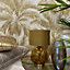 Belgravia Palm Tree Gold Luxury Heavyweight Vinyl Wallpaper Modern Contemporary