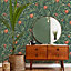 Belgravia Pomegranate Wallpaper Green