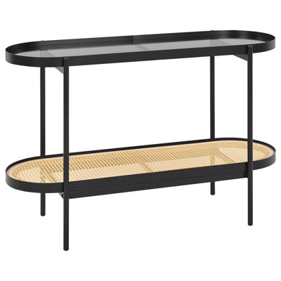 Beliani Boho Console Table RENO Black