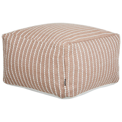 Beliani Boho Outdoor Pouffe Brown ZAHRI