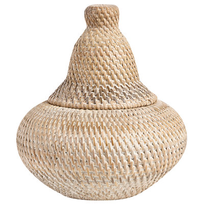 Beliani Boho Rattan Basket Natural BILA