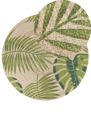 Beliani Boho Rug BUGAY Beige 140 cm