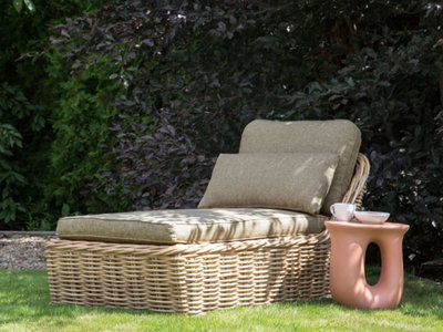Beliani Boho Sun Lounger Natural BELSITO