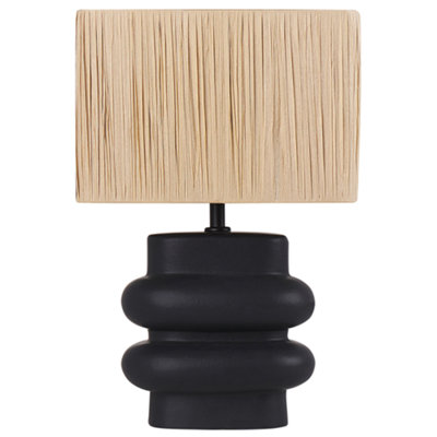 Beliani Boho Table Lamp JUDY Ceramic Black