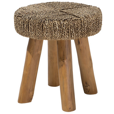 Beliani Boho Teak Wood Side Table KELSEY