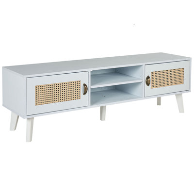 Beliani Boho TV Stand Off-White PARTON