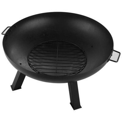 Beliani Charcoal Fire Pit Black SEMPU - 5