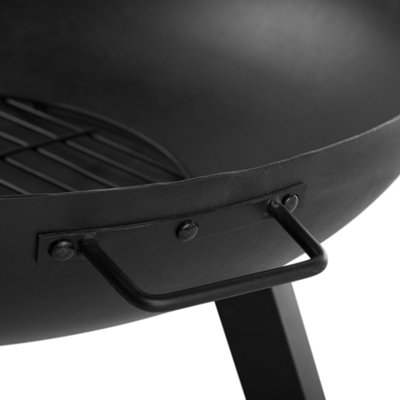 Beliani Charcoal Fire Pit Black SEMPU - 6