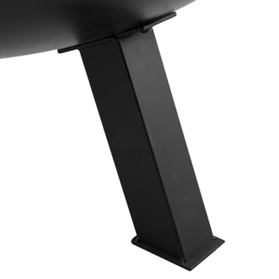 Beliani Charcoal Fire Pit Black SEMPU - 7