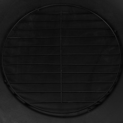 Beliani Charcoal Fire Pit Black SEMPU - 8