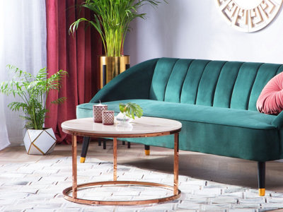 Beliani Coffee Table CORAL Rose Gold