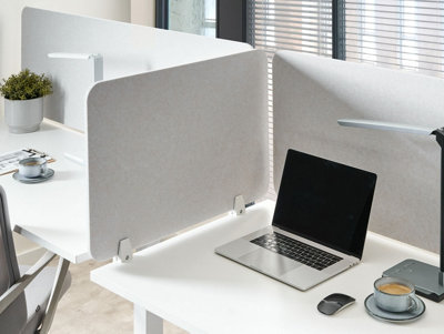 Beliani Desk Screen SPLIT Off-White