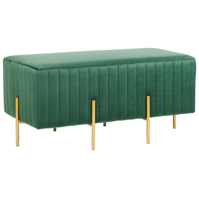 Beliani Glam Bench DAYTON Velvet Green