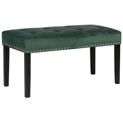 Beliani Glam Bench YORKTON Velvet Green