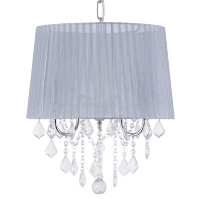 Beliani Glam Chandelier EVANS Light Grey