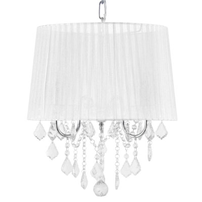 Beliani Glam Chandelier EVANS White
