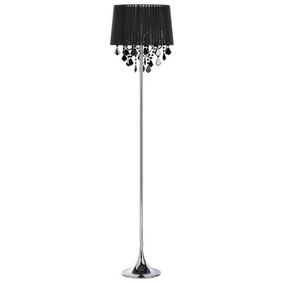Beliani Glam Floor Lamp EVANS Metal Black