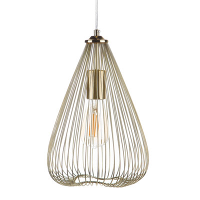 Beliani Glam Pendant Lamp CONCA Metal Gold