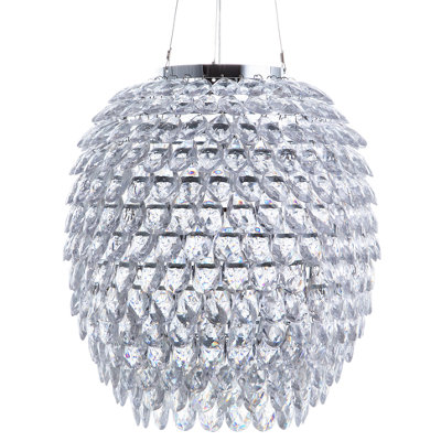 Beliani Glam Pendant Lamp SAUER Silver