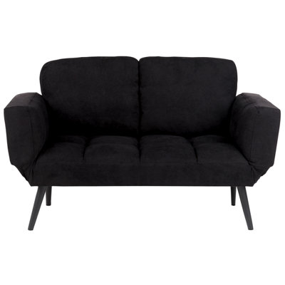 Beliani Glam Sofa Bed BREKKE Black