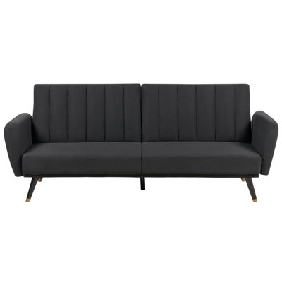 Beliani Glam Sofa Bed VIMMERBY Black