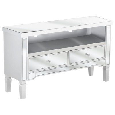 Beliani Glam TV Stand Silver NICEA