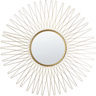 Beliani Glam Wall Mirror 70 cm Gold SAUMUR